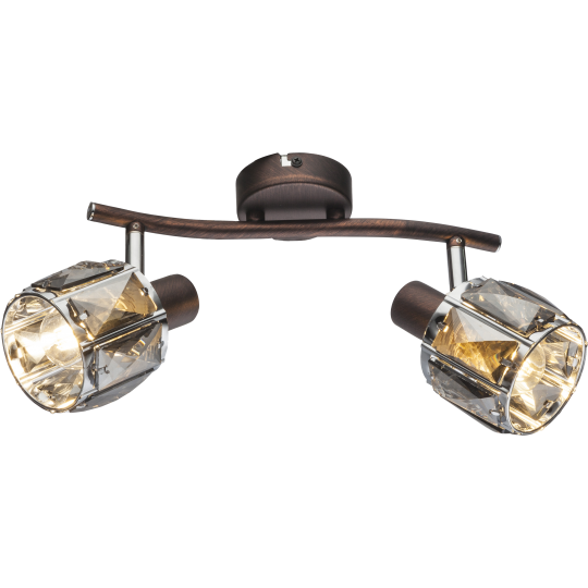 Lampa spot -A M160720-B 2xE14 40W braon -staklo — slika 1