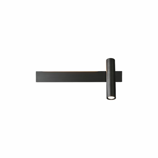 Lampa LED zidna M10924-1Z B crna 4+5W 3000K podesivi ugao — slika 1