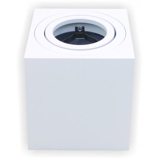 Svjetiljka plafonska nadgradna bijela GU10 80x80x85mm — slika 1