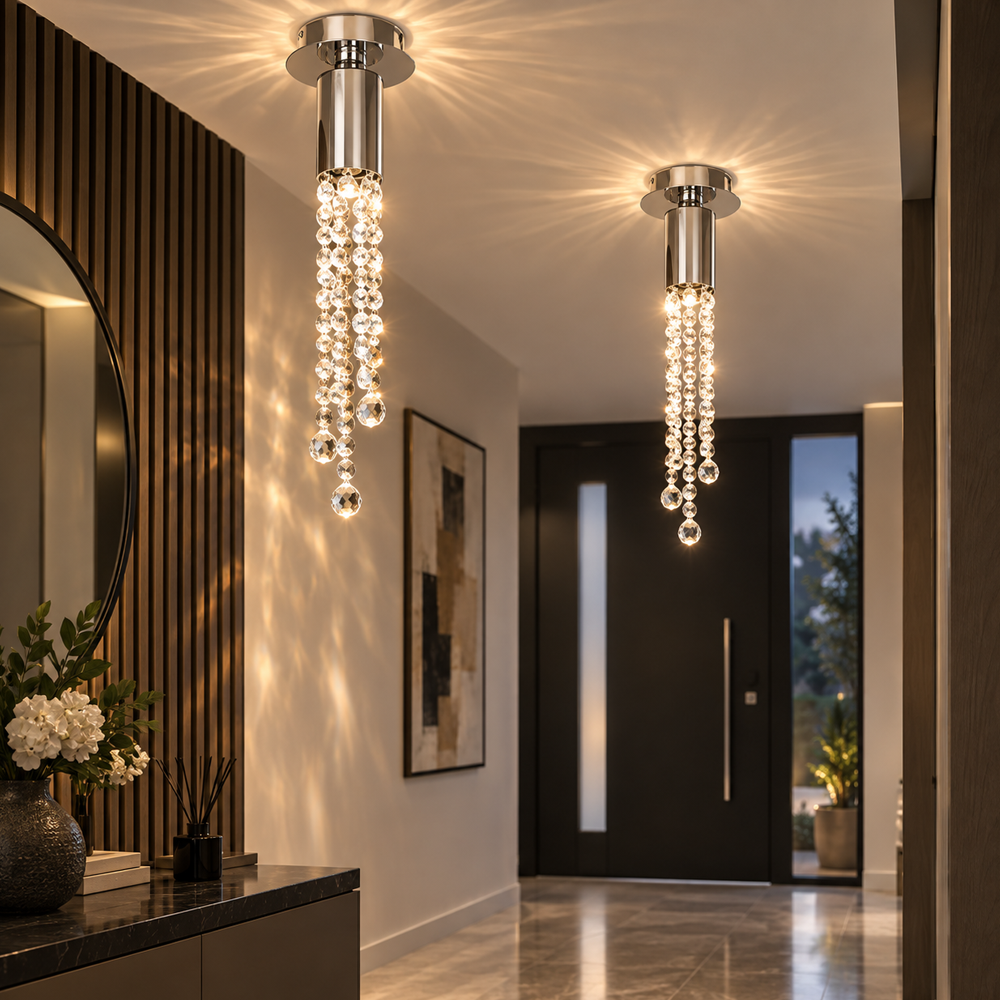 Luster LED COB 1x5w M10970-1P 3000K sa kristalima — slika 1