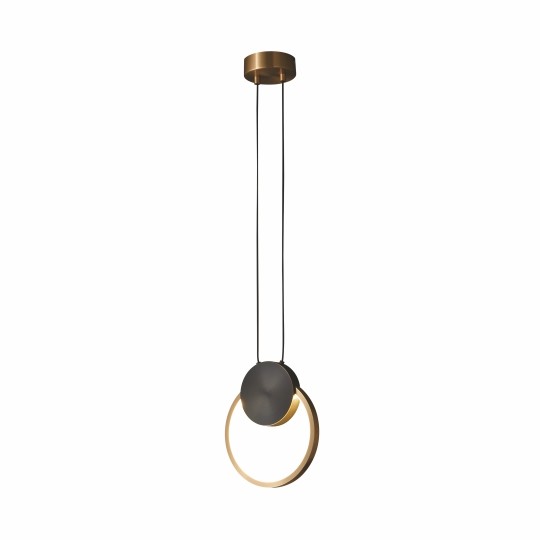 Luster Visilica staro zlato + crna 9W 3000K M10911-1 B 250mm — slika 1