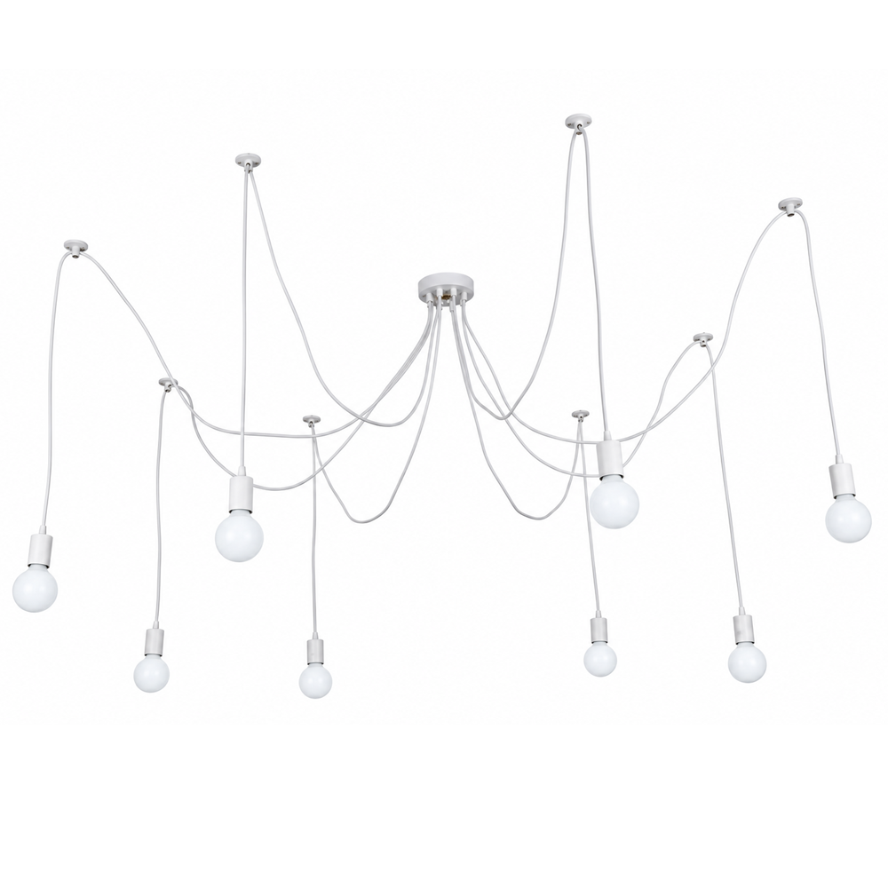 Luster visilica pauk bijeli M11066-8 8xE27 — slika 2