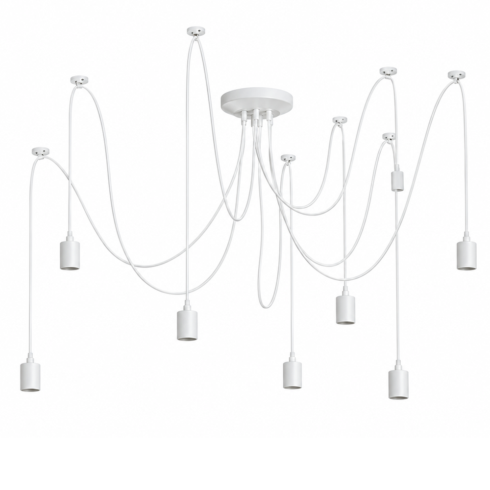 Luster visilica pauk bijeli M11066-8 8xE27 — slika 3