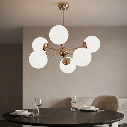 Luster zlatni M11095-6 6xE27 Max.60W/220V Mitea Lighting — slika 2