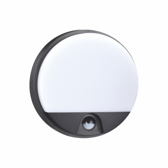 Plafonjera LED vanjska M272-73B-S 15W IP54 LED crna  sa IR senzorom pokreta 3Y Mitea Lighting — slika 1