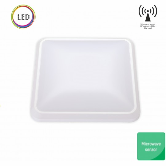 Plafonjera LED sa microwave senzorom pokreta M271-B  BIJELA  12W IP20 kvadratna — slika 2