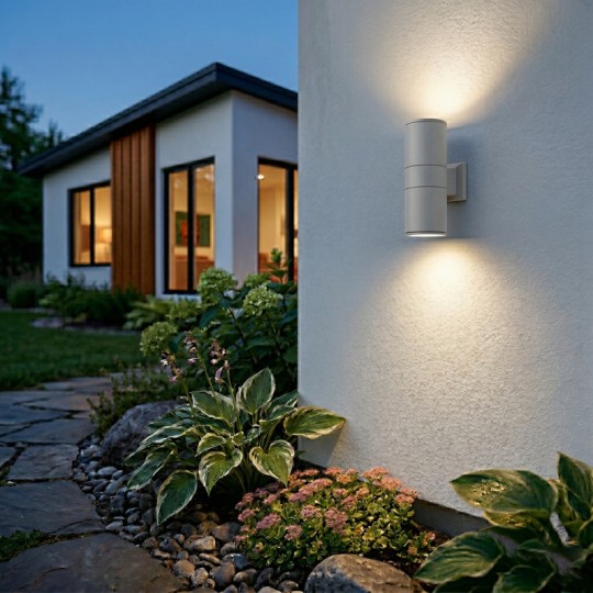 Lampa zidna spoljna M940  max2x60W/E27/IP44 siva fi90x176x300mm — slika 2