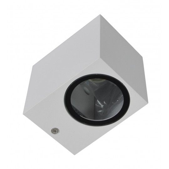 Lampa Zidna bastenska BIJELA  M952021 1XGU10 kocka  IP44  DIM:92mmx65mmx78mm Mitea — slika 2