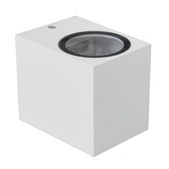 Lampa Zidna bastenska BIJELA  M952021 1XGU10 kocka  IP44  DIM:92mmx65mmx78mm Mitea — slika 3