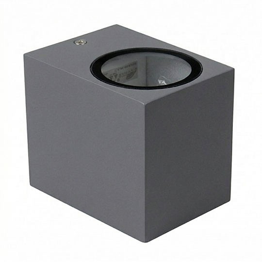 Lampa Zidna bastenska SIVA ANTRACIT  M952021 1XGU10 kocka  IP44  DIM:92mmx65mmx78mm Mitea — slika 3