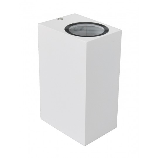 Lampa zidna baštenska bijela M952020 2xGU10 kocka IP44 150x90x65 mm  Mitea — slika 3