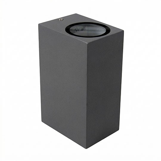 Lampa Zidna bastenska ANTRACIT SIVA  M952020 2XGU10 kocka  IP44  DIM:150mmx90mmx65mm   Mitea — slika 3