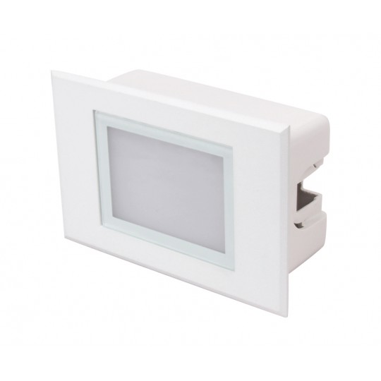 Lampa spoljna ugradna  kvadrat M953011 bijela 3W 4000K LED Mitea Lighting — slika 1