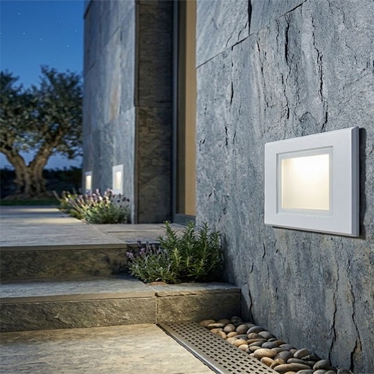 Lampa spoljna ugradna  kvadrat M953011 bijela 3W 4000K LED Mitea Lighting — slika 3