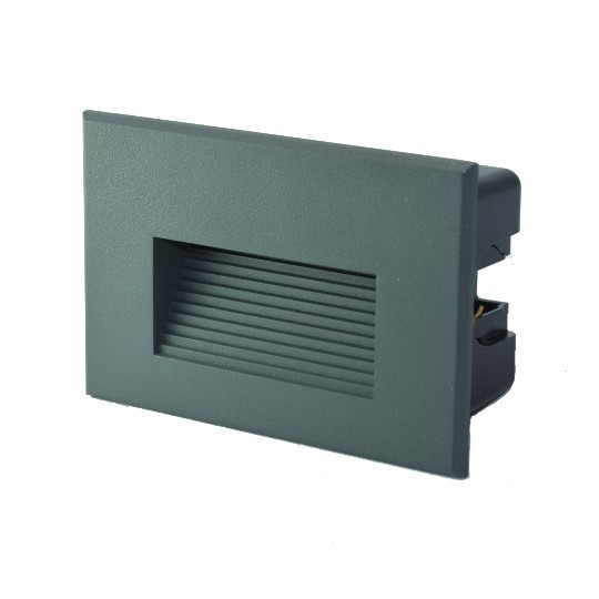 Lampa spoljna ugradna kvadrat M953012 siva 3W 4000K LED Mitea Lighting — slika 2