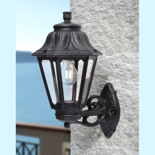 Lampa zidna vanjska S BISSO/ANNAIP55 1xE27  Crna  Fumagalli  900130 — slika 1