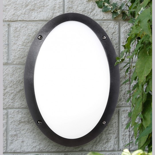 Lampa Zidna /plaf.A MADDI crnaIP66 1xE27 max.60W .E27 Fumagalli — slika 1
