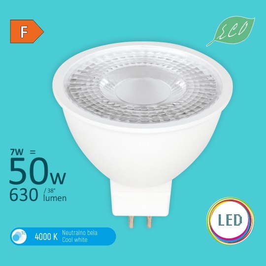 Sijalica LED GU 5,3 M2 (mr16)  7W 230V 4000K ECO  Mitea — slika 1