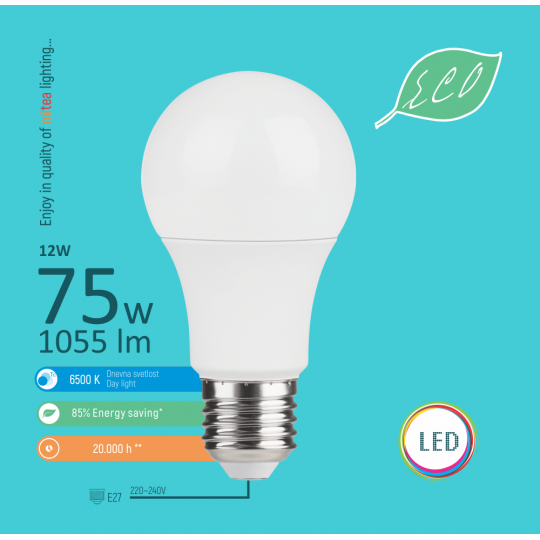 Sijalica LED 12W 6500K ECO 220-240V E27 — slika 2