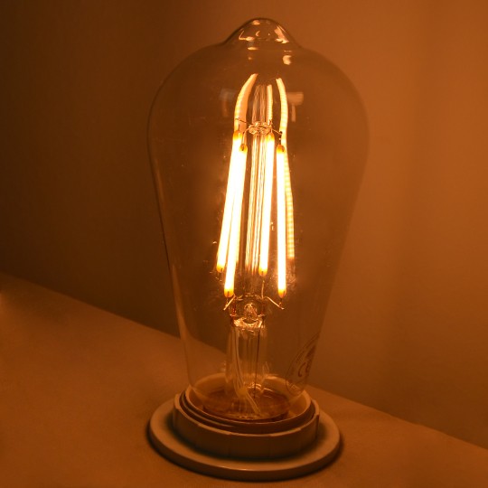 Sijalica LED Filament AMBER dimabilna ST64 8W 2200K E27 230v 880lm Mitea — slika 2
