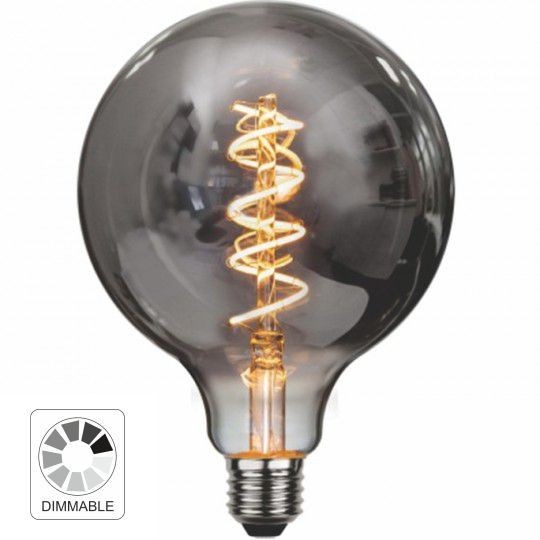Sijalica LED filament dimabilna E27 4W G125 2200K SMOKY — slika 3