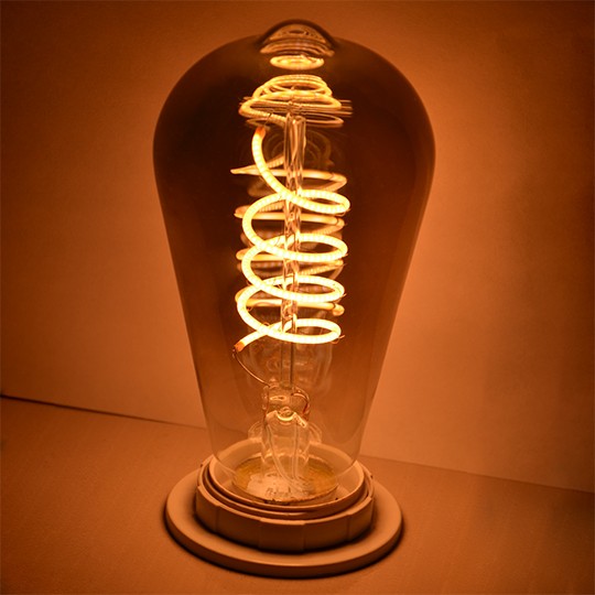 Sijalica LED filament dimabilna E27 4W  ST64 2200K SMOKY — slika 1