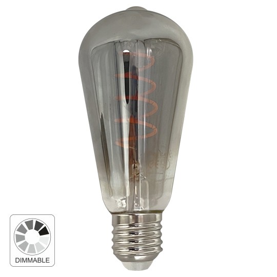 Sijalica LED filament dimabilna E27 4W  ST64 2200K SMOKY — slika 2