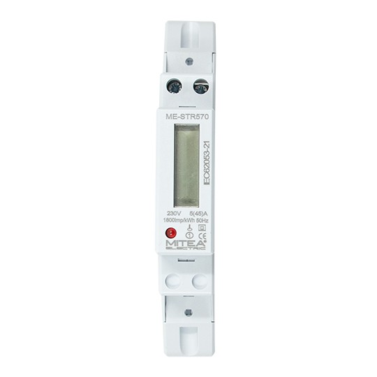 Mjerač potrošnje elek.energije ME-STR570 45A monofazni  za DIN šinu 1P 1600imp/kWh 220V — slika 1