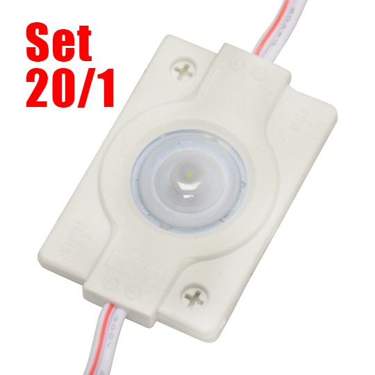 MODUL LED M-K3030B  12V  IP 65 1.5W 10.000K 50x30mm 160o  sa sočivom Mitea — slika 2