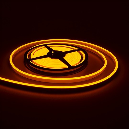 Led Neon MLG-2835-120 ML 5m IP67 amber 7.5W/1m  12V 120 LED/1m — slika 1
