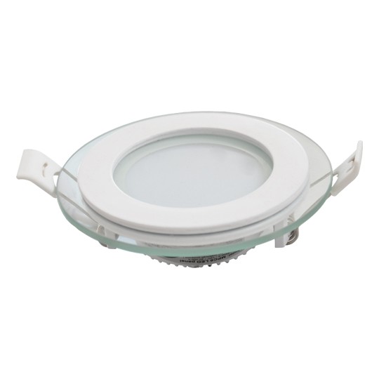 Panel LED stakleni ugradni okrugli 6W 6500K — slika 2