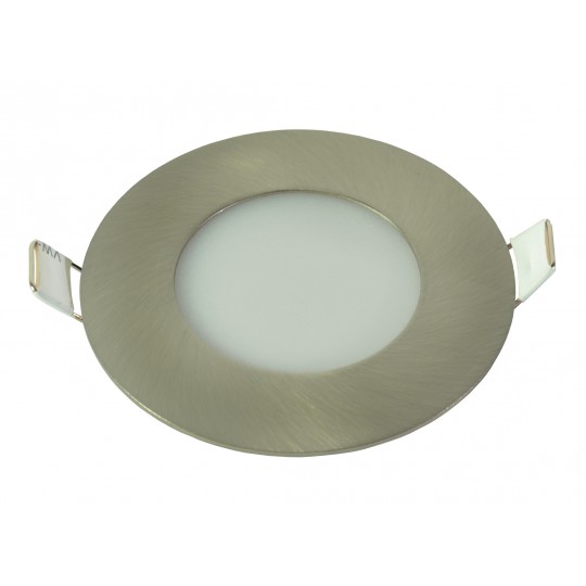 Panel LED M3UO-SN srebrni ugradni okrugli 3W 6500K — slika 2