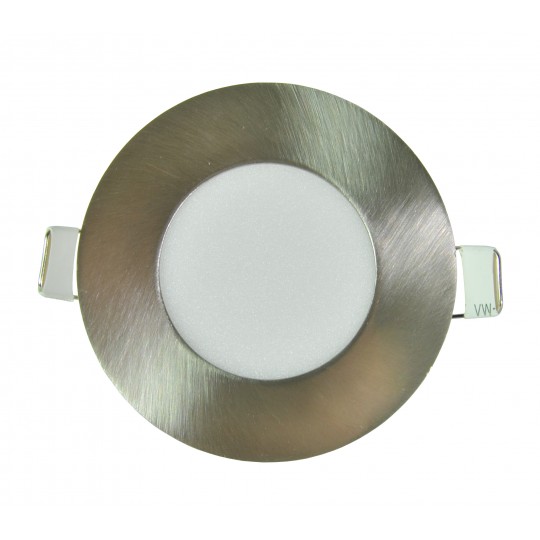 Panel LED M3UO-SN srebrni ugradni okrugli 3W 6500K — slika 1