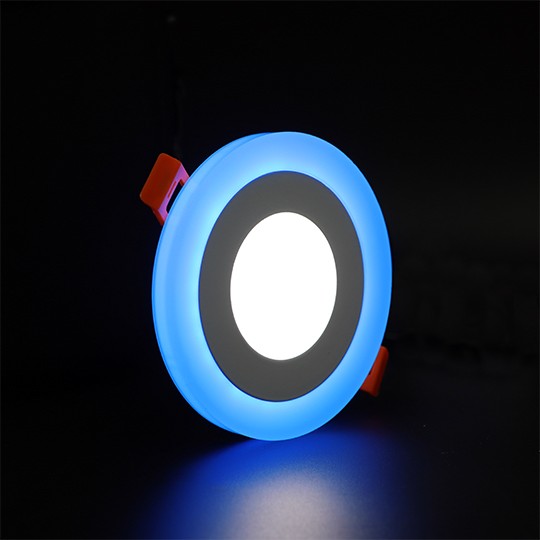 Panel LED ugradni okrugli M3UO-D 3+3W 6500K+plava — slika 1