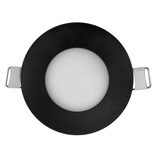Panel LED M3UO-BK crni ugradni okrugli 3W 6500K — slika 1