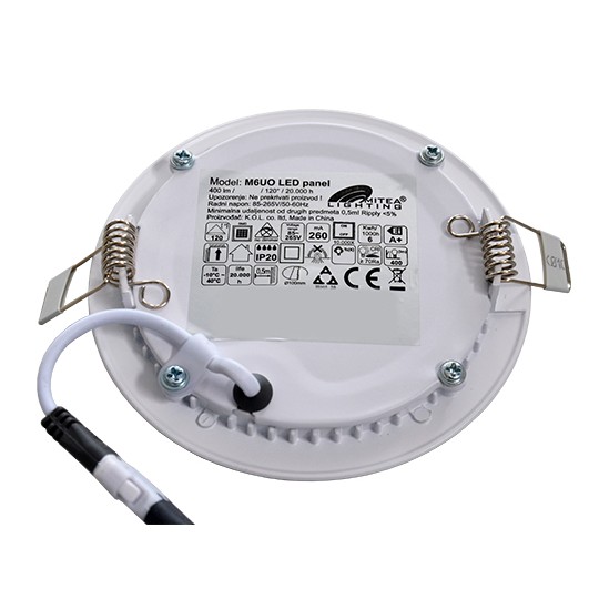 Panel LED ugradni okrugli 6W 4000K — slika 3