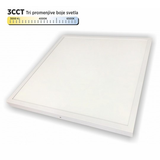 Panel nadgradni 600x600 mm nadgradni bijeli ram 36-40-48W 4320lm — slika 3
