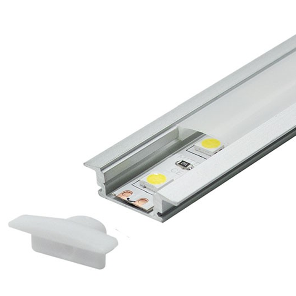 Aluminijumski profil za LED trake M508 ugradni 2000x17.4x7mm set sa difuzerom — slika 2