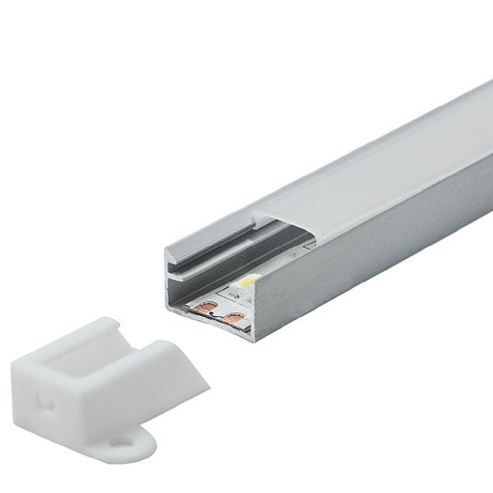 Aluminijumski profil za LED trake M506 nadgradni 2000x14.4x8,8mm duboki set sa difuzerom — slika 1