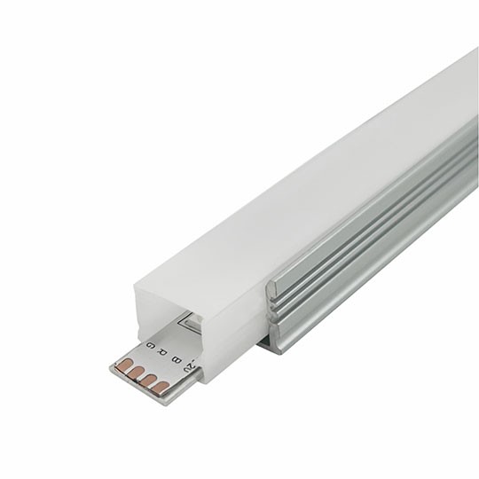 Aluminijumski profil IP65 za LED trake MA505-A-FS nadgradni 2000x17.7x13 mm duboki set sa difuzerom — slika 1