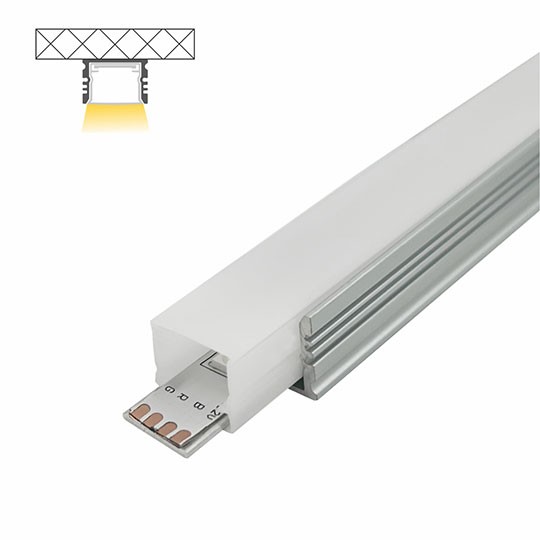 Aluminijumski profil IP65 za LED trake MA505-A-FS nadgradni 2000x17.7x13 mm duboki set sa difuzerom — slika 3