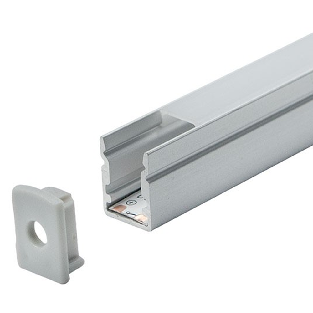 Aluminijumski profil za LED trake MA624 nadgradni 2000x10x13mm duboki set sa difuzerom — slika 1