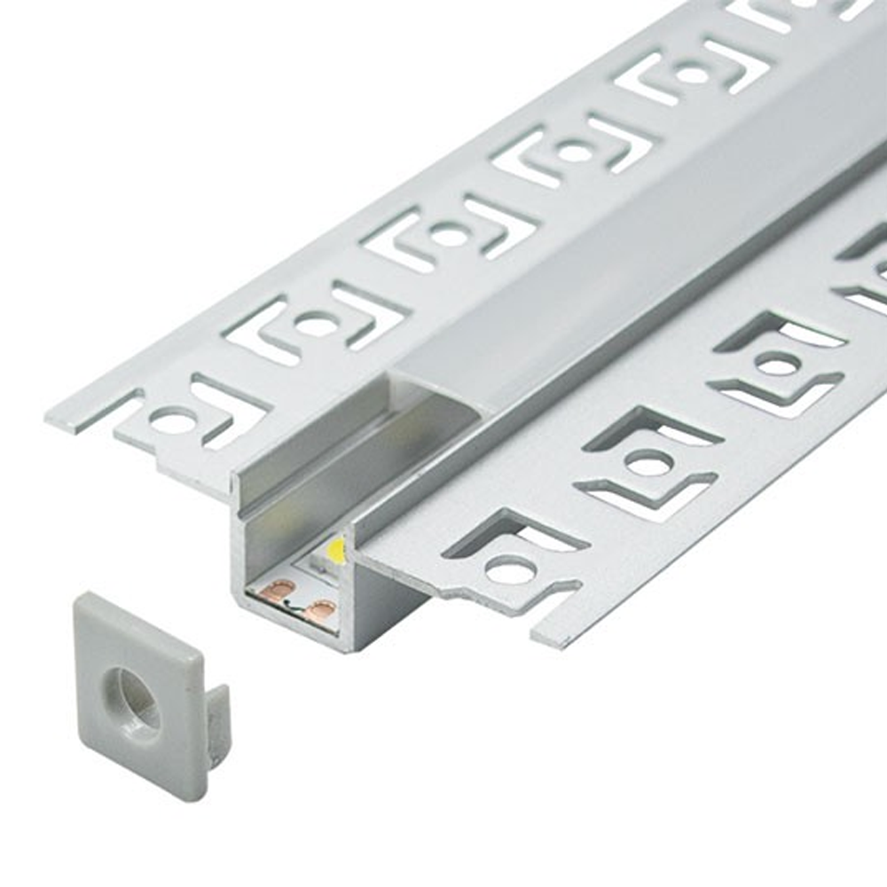 Aluminijumski profil MA639 za LED trake set sa difuzorom 52.5x13x2000 mm rigips ugradni — slika 1