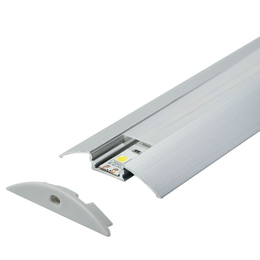 Aluminijumski profil za LED trake podni MA608 2000x52x8mm set sa difuzerom — slika 1