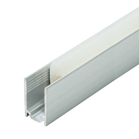 Aluminijumski profil za neon trake M76  7.6x12.1x2000mm set bez difuzora sivi nadgradni — slika 1