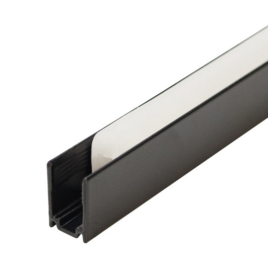 Aluminijumski profil za neon trake crni nadgradni M76-C 7.6x12.1x2000mm set bez difuzora — slika 1
