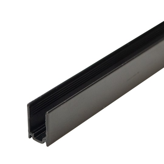 Aluminijumski profil za neon trake crni nadgradni M76-C 7.6x12.1x2000mm set bez difuzora — slika 3