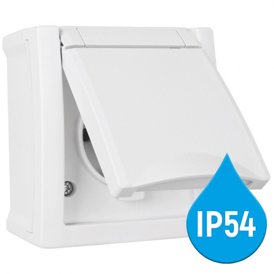 Utičnica nadgradna Panasonic sa poklopcem II OG BIJELA 16A 250V IP55 WPTC4212-2WH EU2 PACIFIC — slika 3