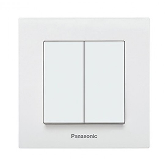 Prekidač Panasonic serijski  beli vijčani 10A 250V WKTC0009-2WH EU4 Karre Plus — slika 1