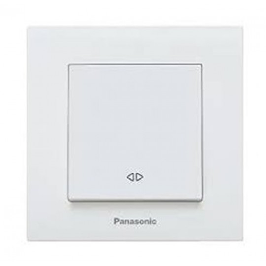Prekidač Panasonic unakrsni  beli vijčani 10A 250V WKTC0005-2WH EU4 Karre Plus — slika 1